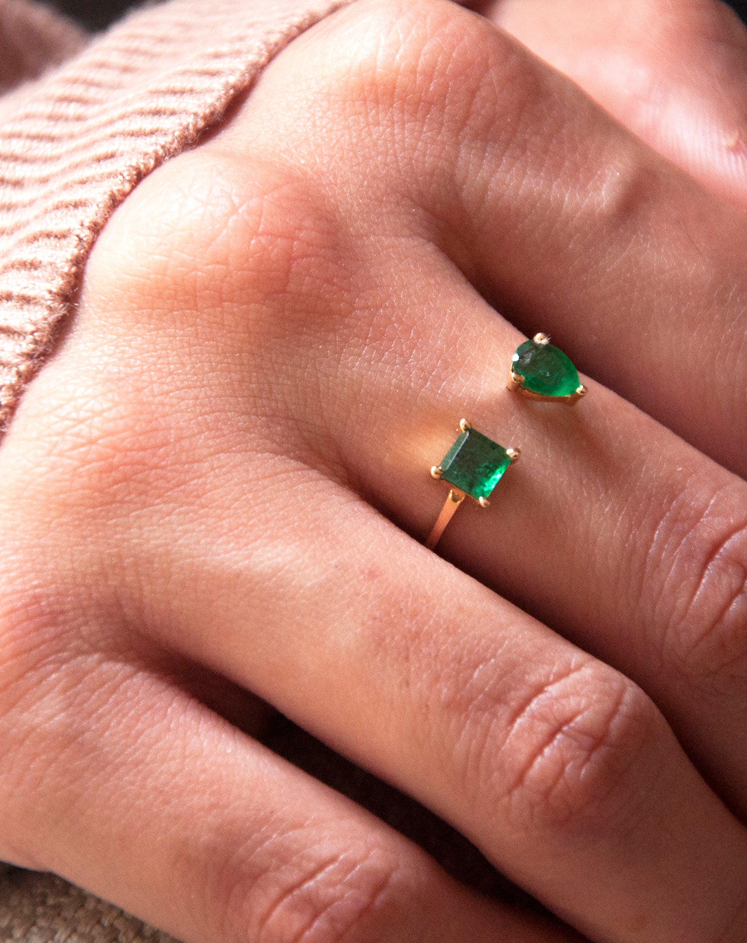 Buy Genuine Emerald Ring-dainty Ring-925 Silver Ring-natural Emerald-gemstone  Ring-may Birthstone-emerald Ring-handmade Ring-statement Ring Online in  India - Etsy